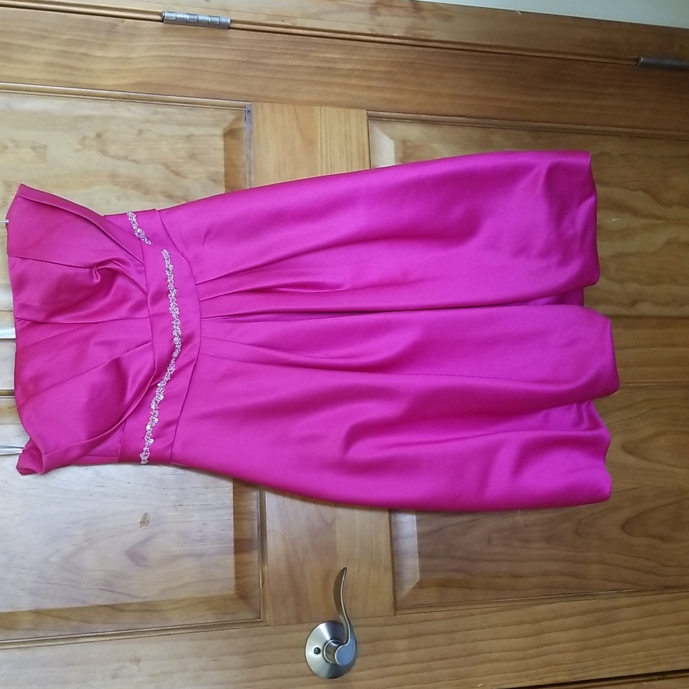 Bill levkoff Strapless pink dress